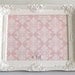 MAGNET BOARD Magnetic Board Shabby Chic Nursery Wall Decor Pink Cream Victorian Memory Board Vintage Style Picture Frame