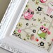 MAGNETIC BOARD Owl Nursery Decor Magnetic Board Pink Green Wall Decor Picture Frame Girl Memo Board Gift 14inx23in