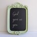 CHALKBOARD Pastel Decor Picture Frame Photo Prop Spring Baby Shower Sign Birthday Party Decoration Blue Green Pink Ivory - MORE COLORS