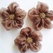 Brown Flowers Handmade Appliques Embellishments(3 pcs)