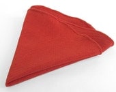 Pocket Square: Organic Cotton Pocket Circle in poppy red