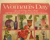 Vintage Womans Day Magazine 1963 Sandwich Glass Dictionary Jello Cookbook Party Linens Switzerland
