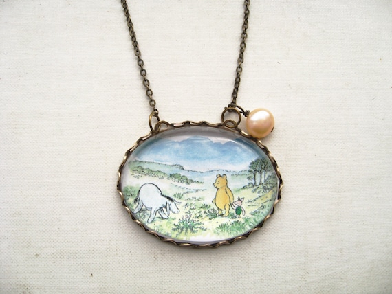 Winnie the Pooh with Eeyore Necklace