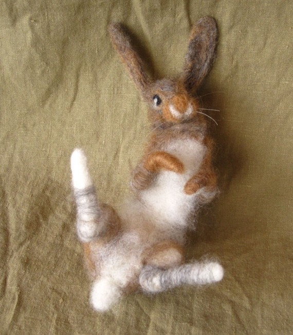 Needle Felted Rabbit, made just for you