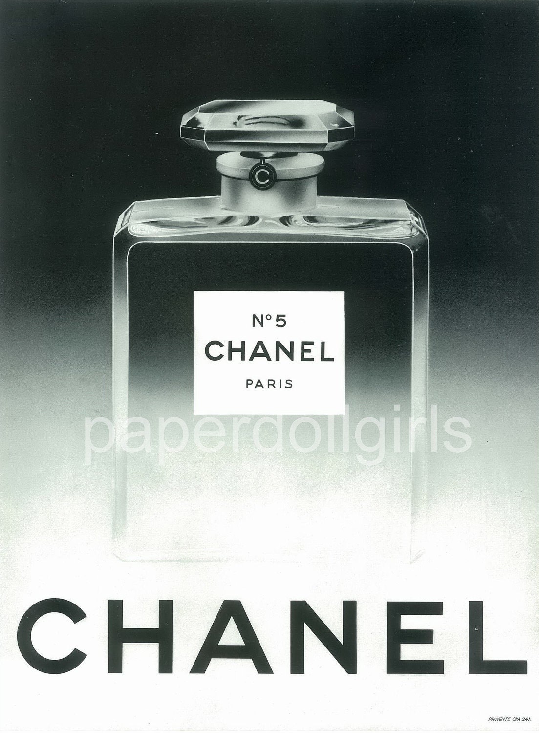 Fashion Magazine Ad, French Vogue, 1966, Chanel No 5 Perfume,  Bulgari Jewelery, Fashion Illustration, Paper Ephemera, Ad, Wall Art