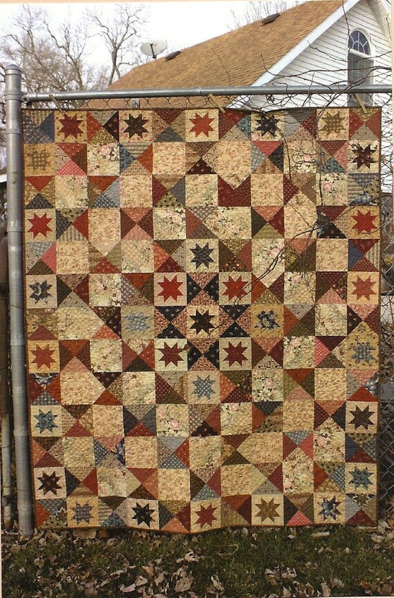Primitive Folk Art Quilt Pattern: BATTLEFIELD by PrimFolkArtShop