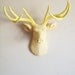 Cream and Soft Yellow Deer Head Wall Mount