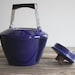 Cathrineholm Teapot / Scandinavian Modern Cobalt Blue Enamelware Tea Kettle