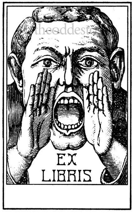 Shouting Man Bookplates (Personalized or Blank)