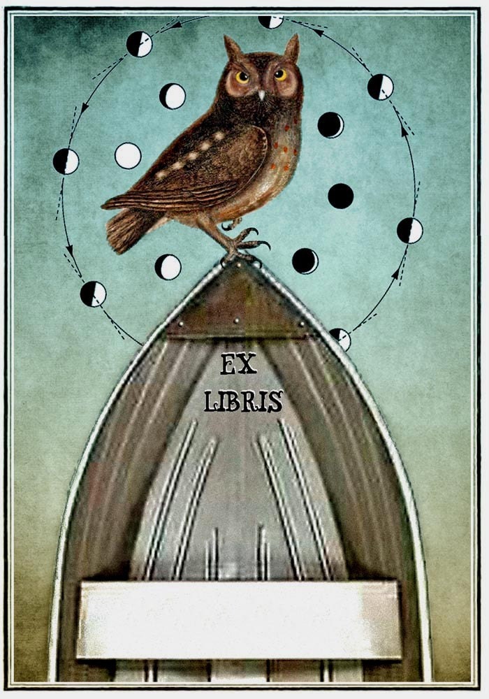 Night Owl and The Canoe Bookplates (Personalized or Blank)
