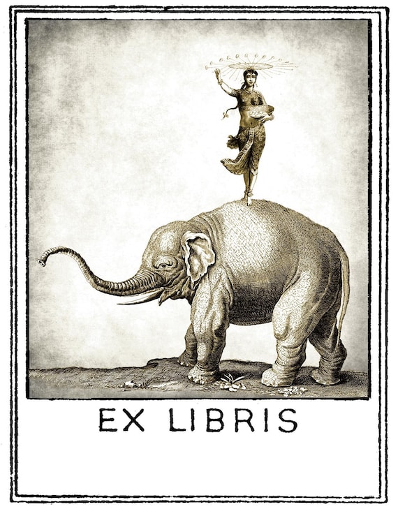 Hema the Elephant Rider Bookplates (Personalized or Blank)