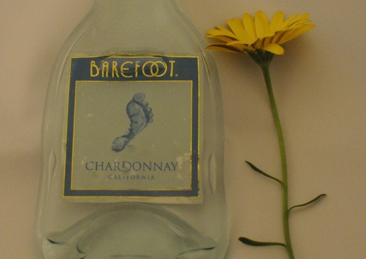 Barefoot Wine Bottle Mini Wall Hanging or Spoon Rest Unique Gift