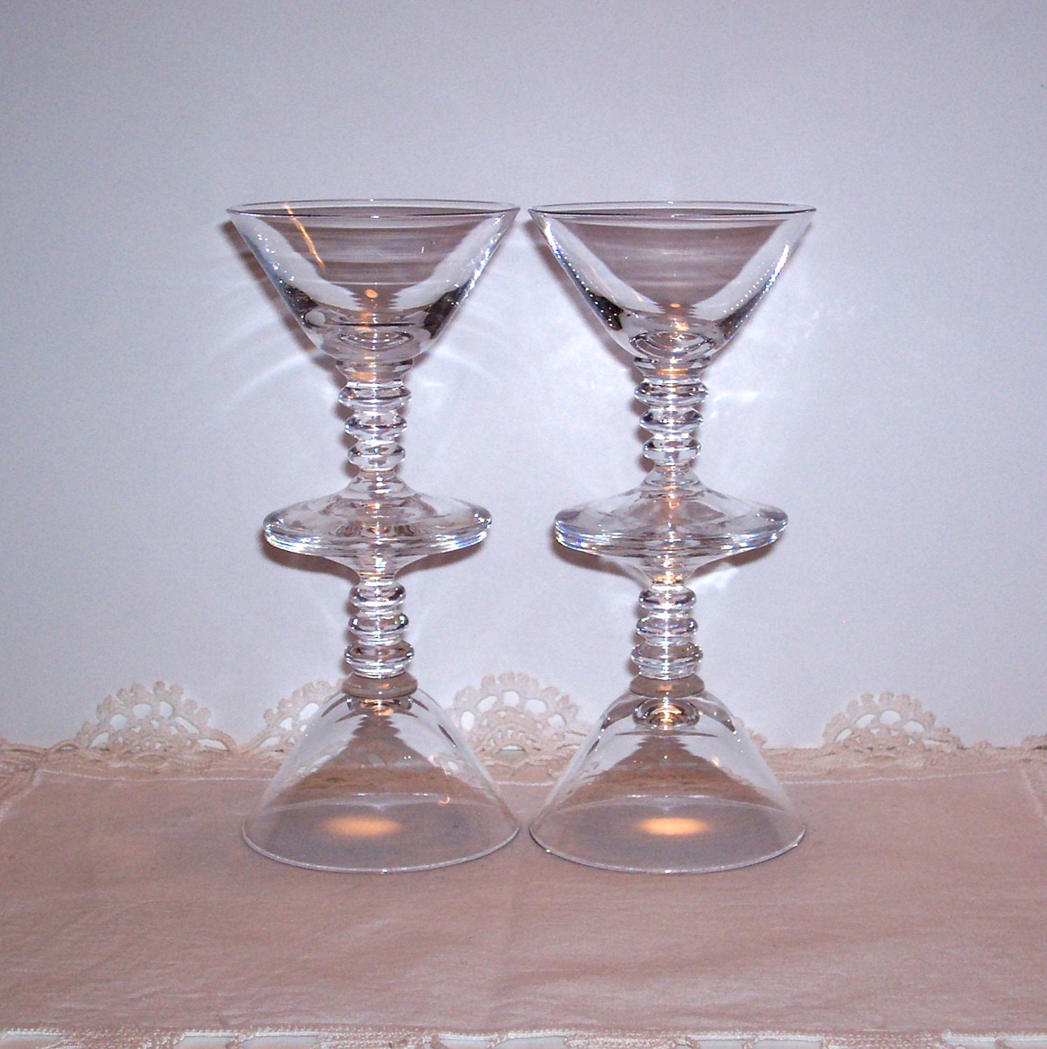 Vintage Martini Glass Set of 4 Small Retro Mod by BarnFlyVintage