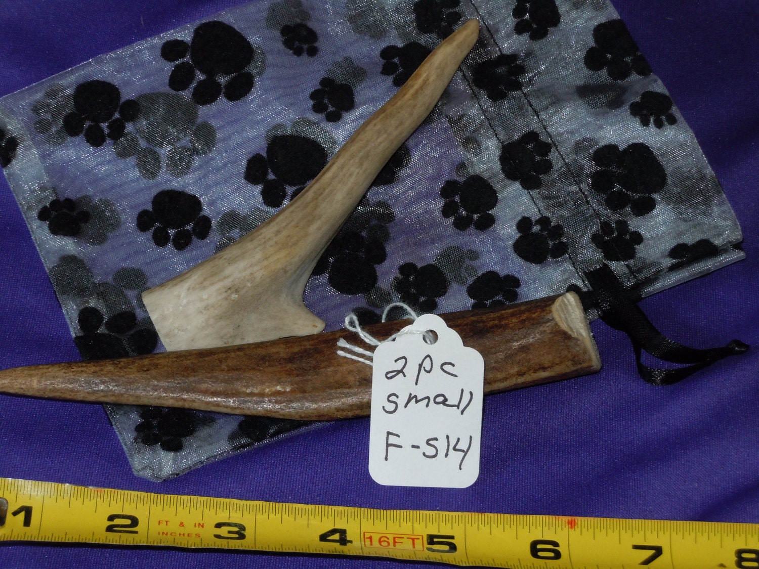 2 piece SMALL Deer Antler Dog Chews, F-S14