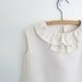 Girls Ruffle front dress - tunic - jumper - cream