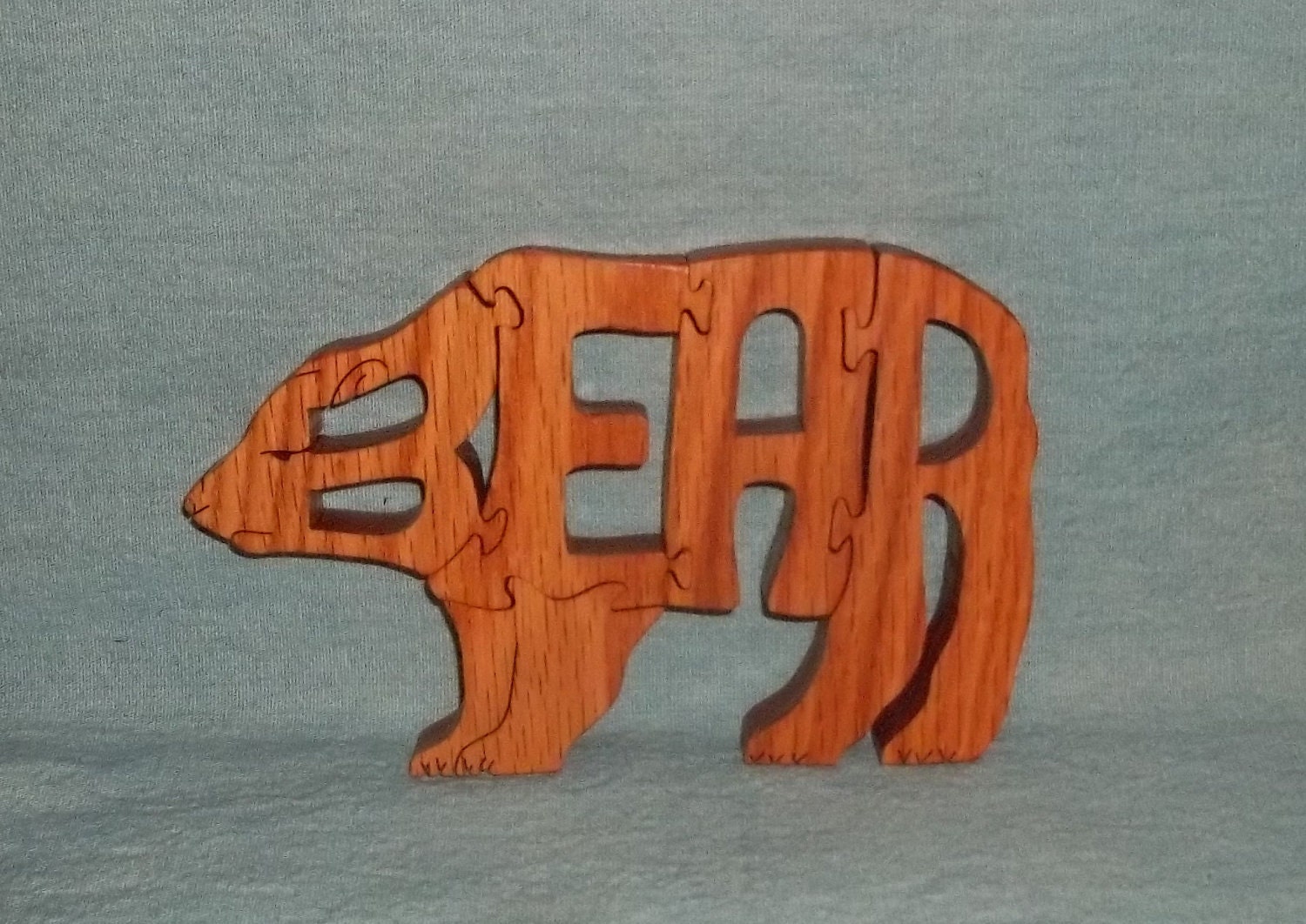 Bear Handmade Scroll Saw Wooden Puzzle