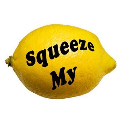 Squeeze My Lemon Vinyl Bumper Sticker Led Zeppelin
