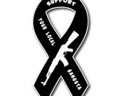 Support Your Local Gangsta Vinyl Ribbon Sticker