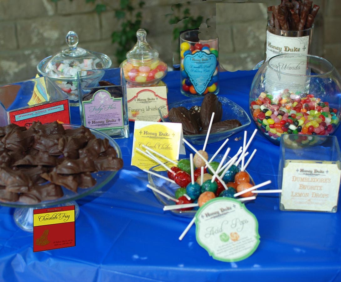 Hogwarts and Weasley's Wizarding Wheezes Party table labels, Perfect for any Harry Potter Party