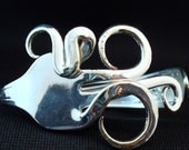 Fork Cuff  Bracelet Made from an Antique Silver Fork