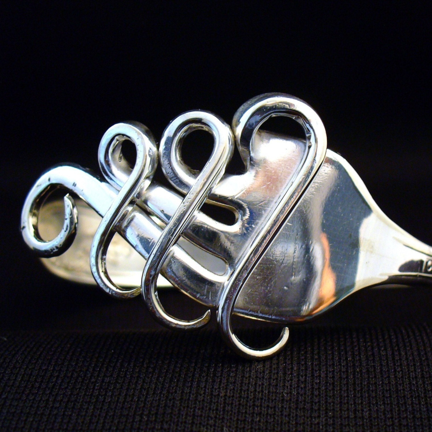 Fork Bracelet Hand Made Jewelry from an Antique Silver Fork
