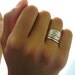 Hammered Sterling Silver 12 kt Gold Filled 7 Band Stack Ring Set