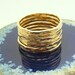 Hammered 7 Band Gold Stacking Ring Set