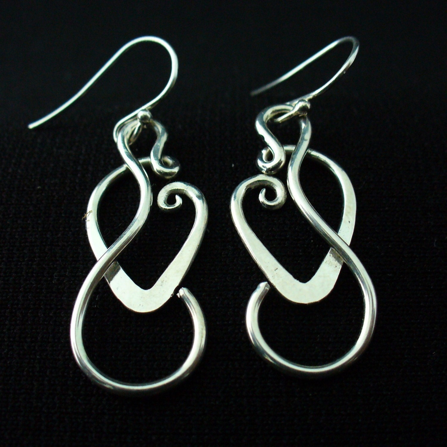 Handmade Sterling Silver Twisted Wire Earrings