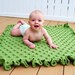 Custom Crochet Ruffles and Dots Baby Blanket You Choose Color
