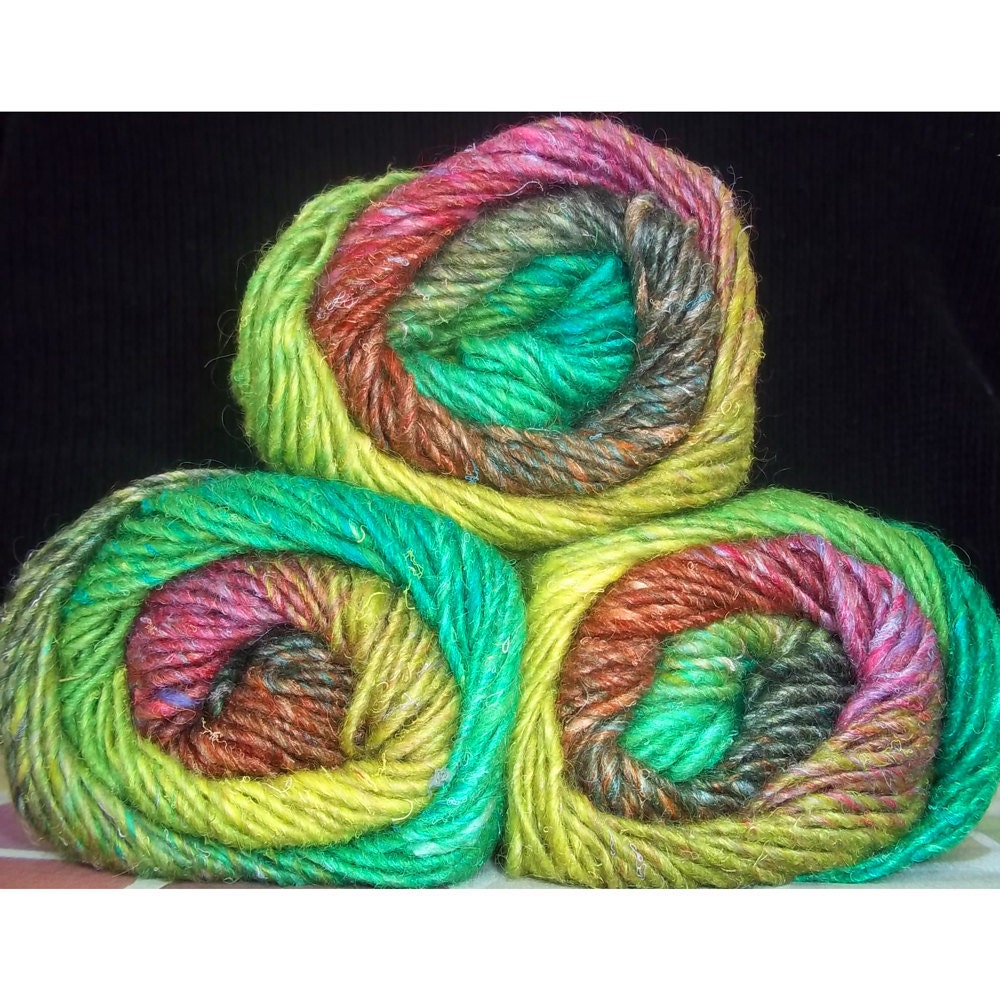 Noro Silk Garden Knitting Yarn 338, 3 x 50g balls