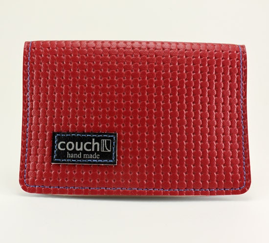 Vintage Volkswagen Passport Wallet - Red VW Vinyl - Vegan