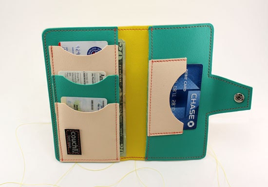 Southwestern Native American Print Womens Wallet Clutch Salmon and Turquoise Print