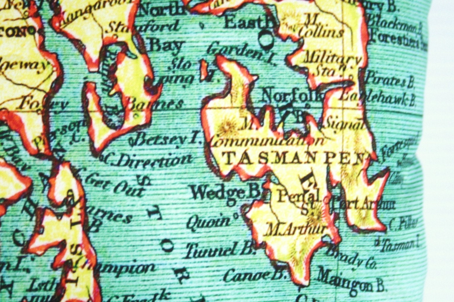 map cushion cushion cover 16 inch cushion, map pillow, 40cm cushion HOBART TASMANIA map cushion, cushion,16 inch , 41cm