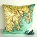 map cushion cushion cover 16 inch cushion, map pillow, 40cm cushion HOBART TASMANIA map cushion, cushion,16 inch , 41cm