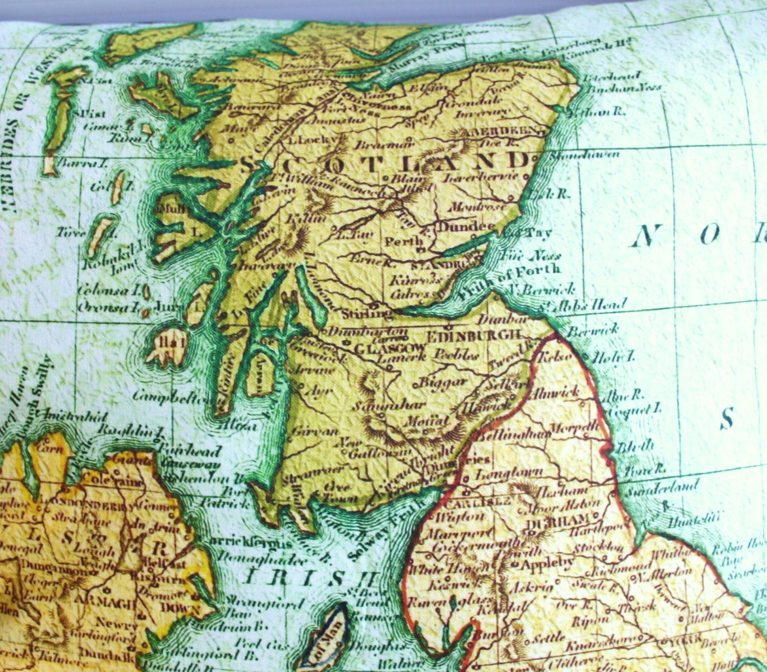 decorative pillow cushion cover UK - map pillow organic cotton, pillow, 16 inch, 41cms cushion cover