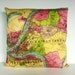 Decorative pillow, Map pillow PITTSBURGH organic cotton map cushion, pillow cover, 16x16 cushion cover, 16inch
