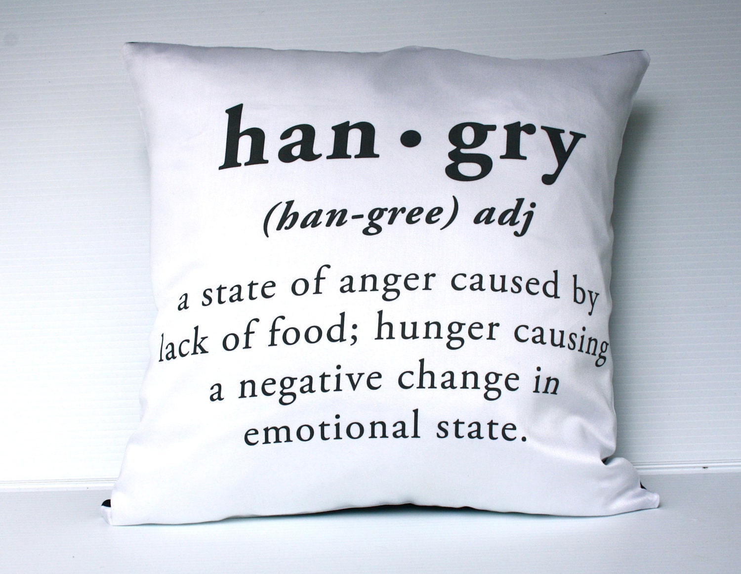 HANGRY PILLOW cover hangry cushion, eco friendly organic cotton cushion cover, pillow, 16 x16 inch ,40cm pillow