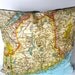 vintage map cushion MAINE STATE vintage map pillow, organic cotton,  cushion cover,  16 inch, 41cm