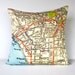 Cushion cover pillow map cushion LOS ANGELES map organic cotton, 16 inch pillow 40cm cushion