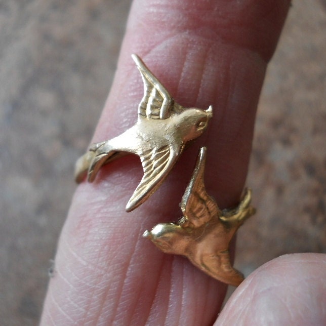 Golden Sparrow Brass Adjustable Ring EXCLUSIVE DESIGN