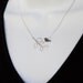 Black Bird Necklace- Mother-of-Pearl Bird and Silver Branch (WN3)