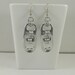 pop tabs earrings - pair - double pop tab and chainmaille