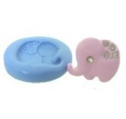 Elephant flexible mold miniature cake dessert ice cream jewelry polymer paper resin fimo clay chocolate plaster fondant pendant decoration
