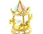 Carousel Pendant with Necklace (24K Gold-Plated)