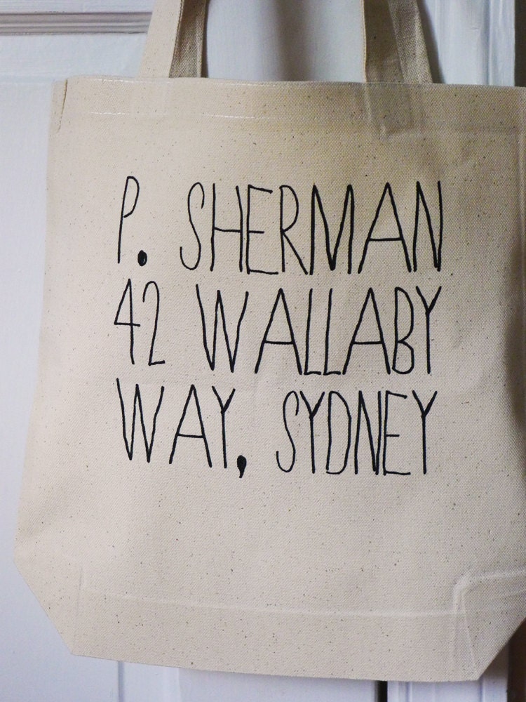 P. Sherman, Finding Nemo tote, disney pixar tote bag, Finding nemo, P. Sherman