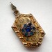 SALE Vintage Locket Blue Stone Flower 1940s