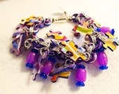 Puzzle, Chain maille and Bead Bracelet or Anklet