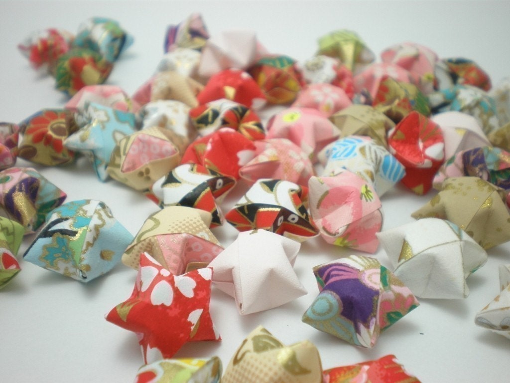 50 Washi Chiyogami Origami Lucky Stars
