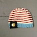Nautical baby hat, newborn photo prop, nautical hat for boys by Sweet Baby Dolly
