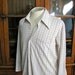 Vintage 1970s Butterfly Collar No Iron Dress Shirt with Check Pattern